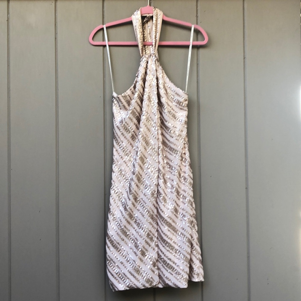 Nwt halter sequin dress